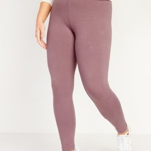 High-Waisted Jersey Ankle Leggings For Women
